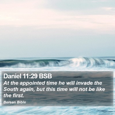 Daniel 11:29 BSB Bible Verse Image