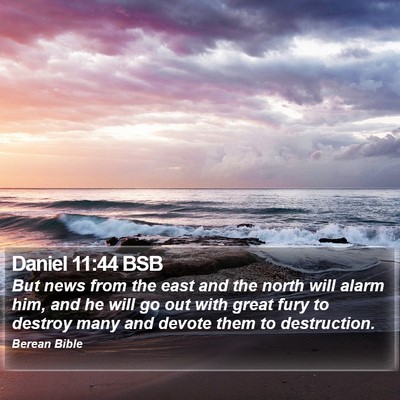 Daniel 11:44 BSB Bible Verse Image