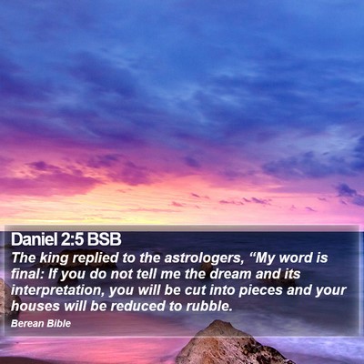 Daniel 2:5 BSB Bible Verse Image