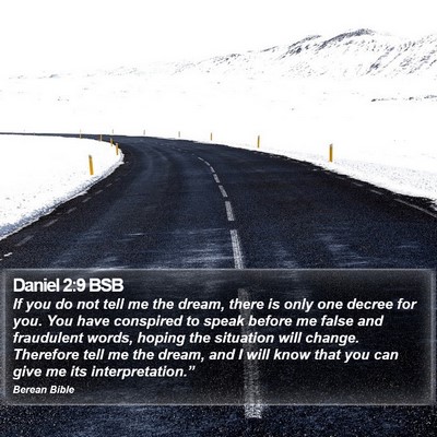 Daniel 2:9 BSB Bible Verse Image
