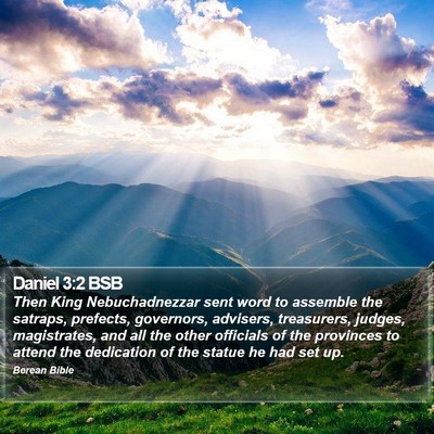 Daniel 3:2 BSB Bible Verse Image