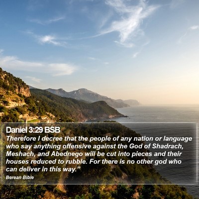Daniel 3:29 BSB Bible Verse Image