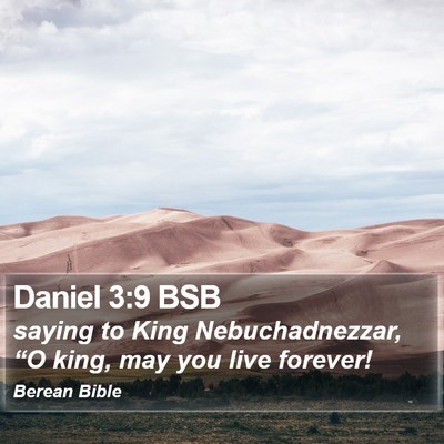 Daniel 3:9 BSB Bible Verse Image
