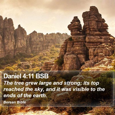 Daniel 4:11 BSB Bible Verse Image