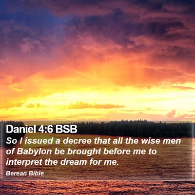 Daniel 4:6 BSB Bible Verse Image