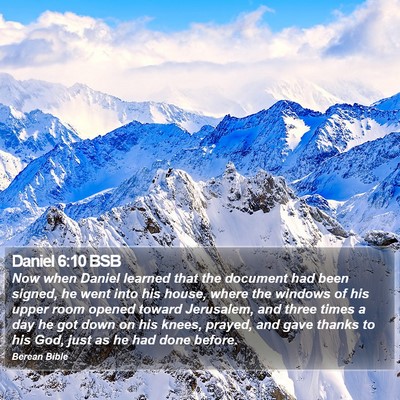 Daniel 6:10 BSB Bible Verse Image
