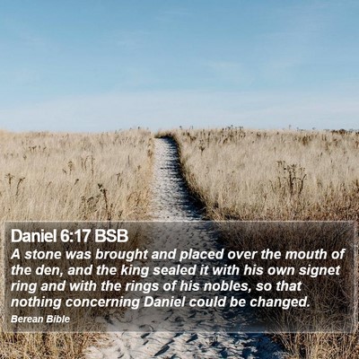 Daniel 6:17 BSB Bible Verse Image