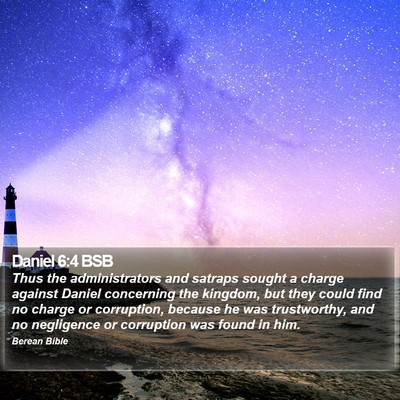 Daniel 6:4 BSB Bible Verse Image