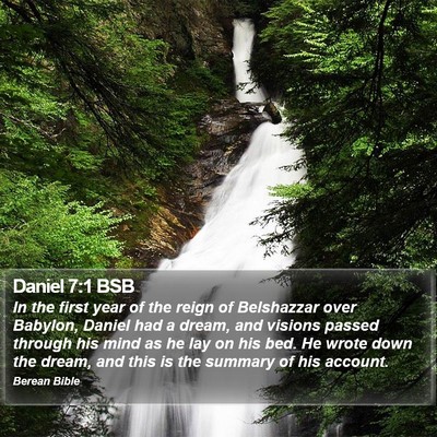 Daniel 7:1 BSB Bible Verse Image