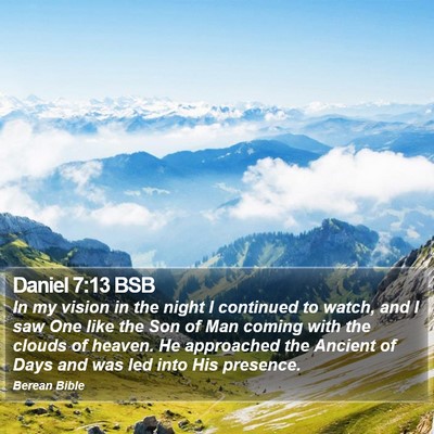 Daniel 7:13 BSB Bible Verse Image