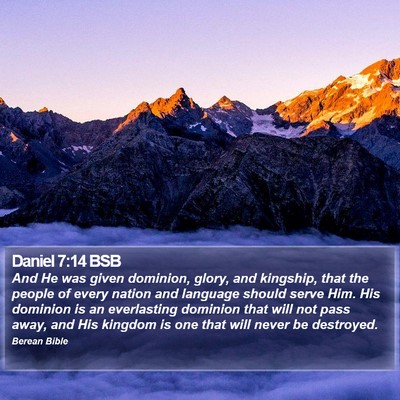 Daniel 7:14 BSB Bible Verse Image