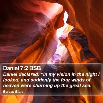Daniel 7:2 BSB Bible Verse Image