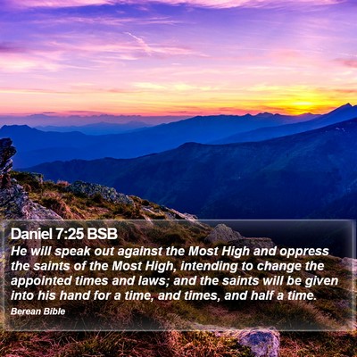 Daniel 7:25 BSB Bible Verse Image