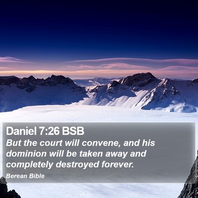 Daniel 7:26 BSB Bible Verse Image