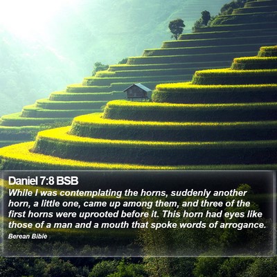 Daniel 7:8 BSB Bible Verse Image