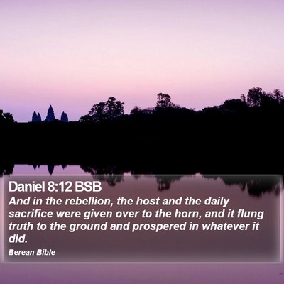 Daniel 8:12 BSB Bible Verse Image