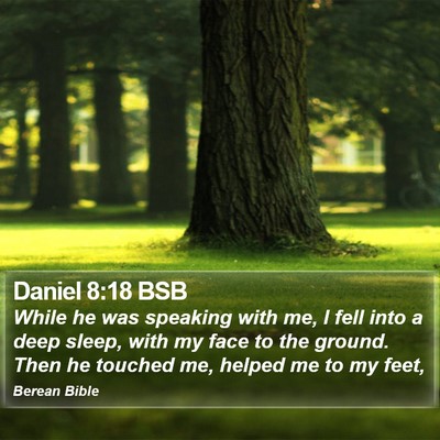 Daniel 8:18 BSB Bible Verse Image