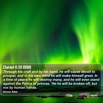 Daniel 8:25 BSB Bible Verse Image