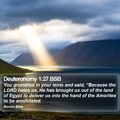 Deuteronomy 1:27 BSB Bible Verse Image