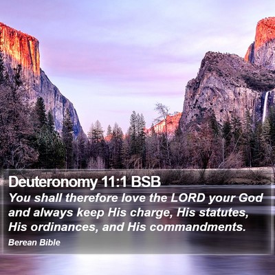 Deuteronomy 11:1 BSB Bible Verse Image