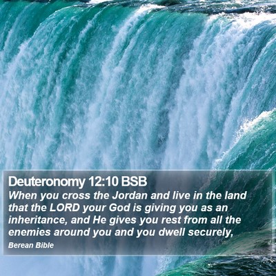Deuteronomy 12:10 BSB Bible Verse Image