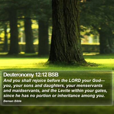 Deuteronomy 12:12 BSB Bible Verse Image