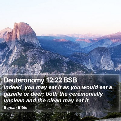 Deuteronomy 12:22 BSB Bible Verse Image