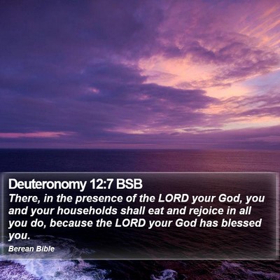 Deuteronomy 12:7 BSB Bible Verse Image