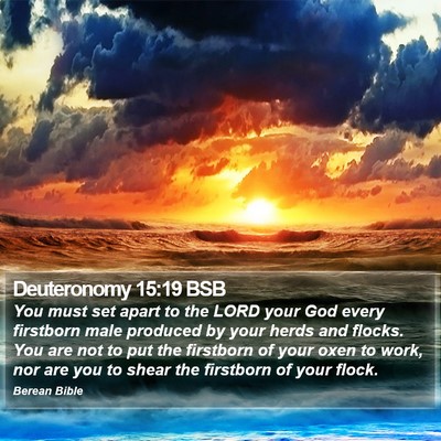 Deuteronomy 15:19 BSB Bible Verse Image