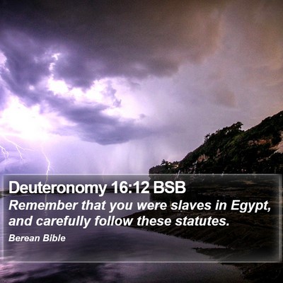 Deuteronomy 16:12 BSB Bible Verse Image