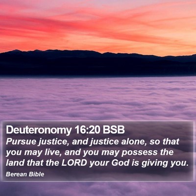 Deuteronomy 16:20 BSB Bible Verse Image