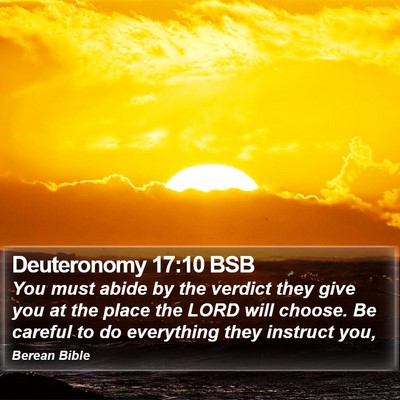 Deuteronomy 17:10 BSB Bible Verse Image