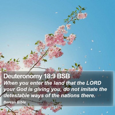 Deuteronomy 18:9 BSB Bible Verse Image
