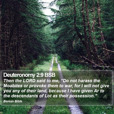 Deuteronomy 2:9 BSB Bible Verse Image