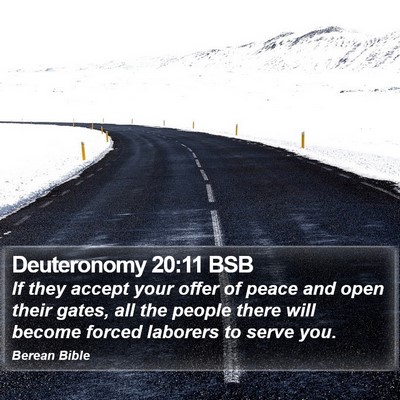 Deuteronomy 20:11 BSB Bible Verse Image