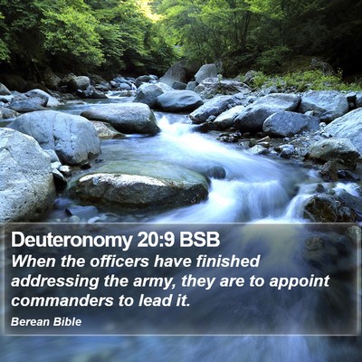 Deuteronomy 20:9 BSB Bible Verse Image