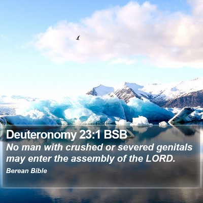 Deuteronomy 23:1 BSB Bible Verse Image