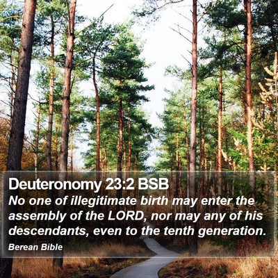 Deuteronomy 23:2 BSB Bible Verse Image
