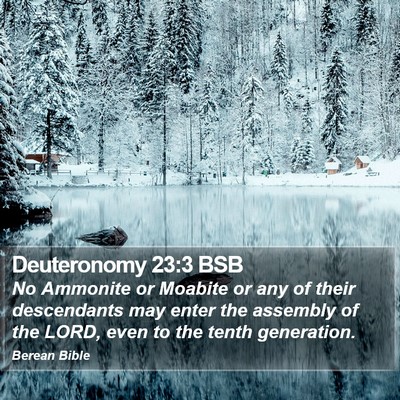 Deuteronomy 23:3 BSB Bible Verse Image