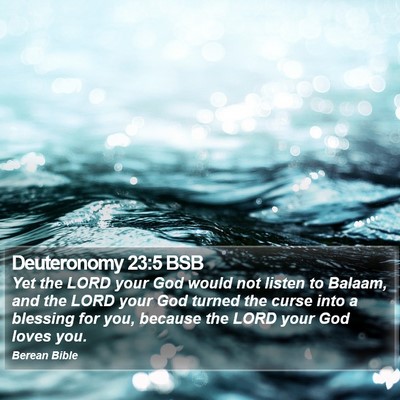 Deuteronomy 23:5 BSB Bible Verse Image