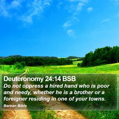 Deuteronomy 24:14 BSB Bible Verse Image
