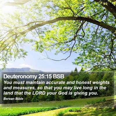 Deuteronomy 25:15 BSB Bible Verse Image