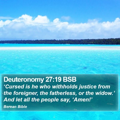 Deuteronomy 27:19 BSB Bible Verse Image