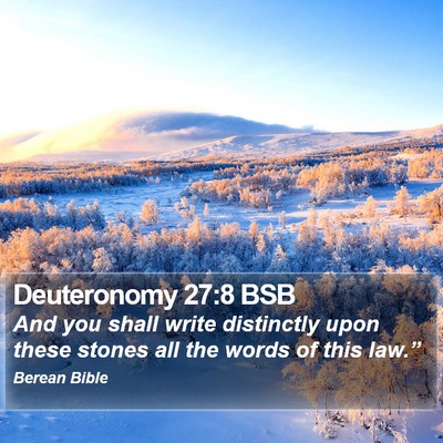 Deuteronomy 27:8 BSB Bible Verse Image