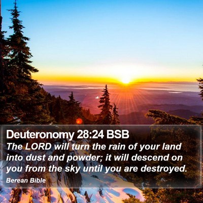 Deuteronomy 28:24 BSB Bible Verse Image