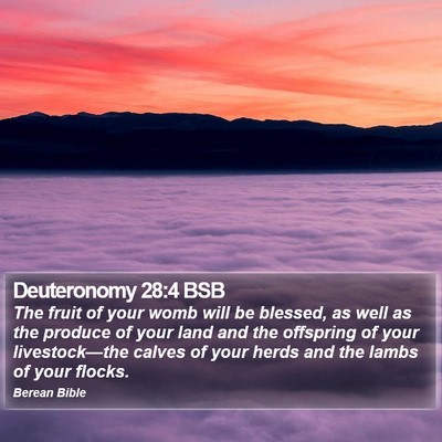 Deuteronomy 28:4 BSB Bible Verse Image
