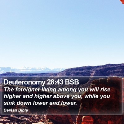 Deuteronomy 28:43 BSB Bible Verse Image