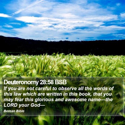 Deuteronomy 28:58 BSB Bible Verse Image