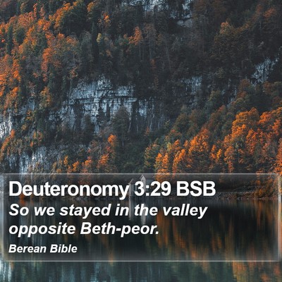 Deuteronomy 3:29 BSB Bible Verse Image