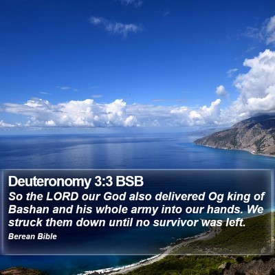 Deuteronomy 3:3 BSB Bible Verse Image